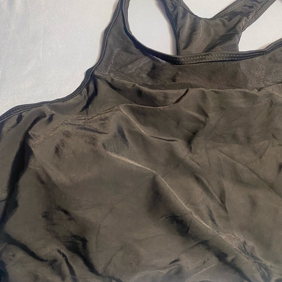 Black Racerback Mesh Swim Sports Bra - Picture 8 of 15